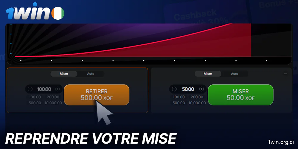 Retirez vos gains dans le jeu Aviator sur 1Win avant que l'avion ne s'écrase.