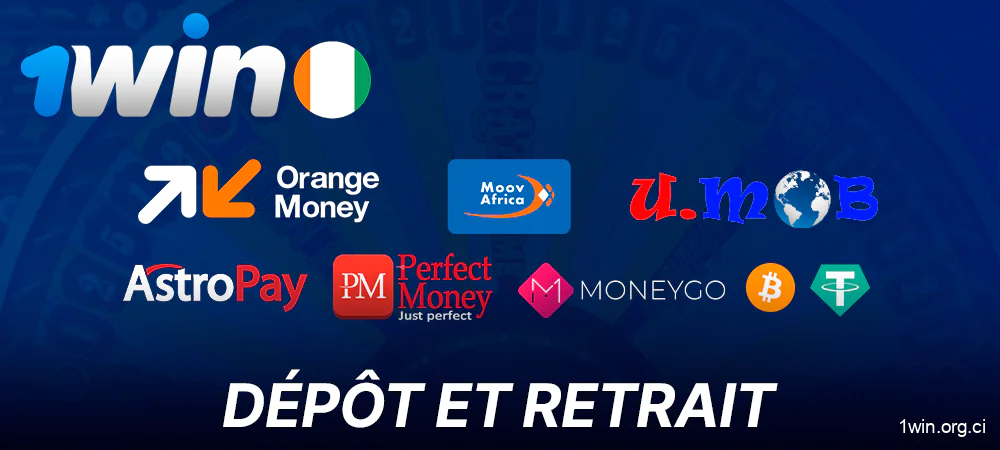 Méthodes de paiement disponibles sur 1Win pour jouer à Crazy Time