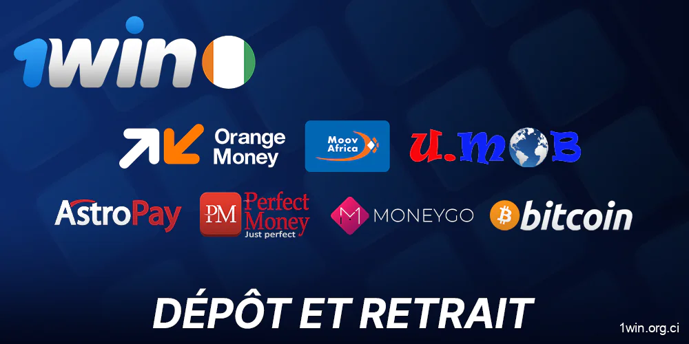Méthodes de paiement disponibles sur 1Win pour jouer aux Mines