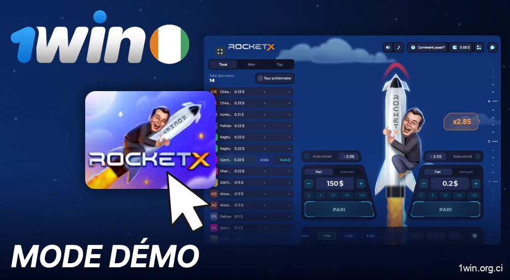 Essayez le jeu Rocket X sur 1Win en mode démo