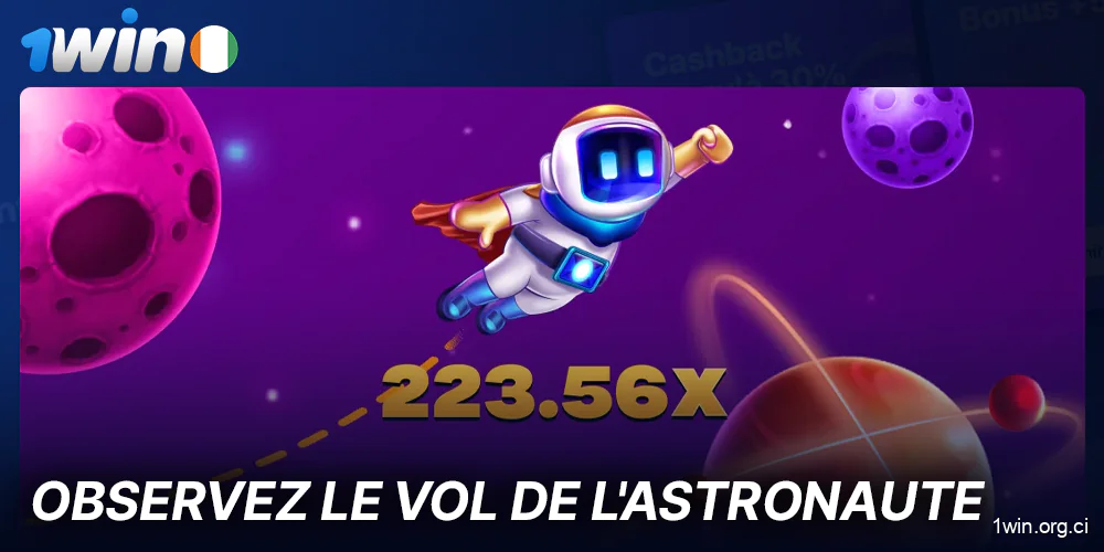 Suivez le vol d'un astronaute dans le jeu Spaceman sur 1Win