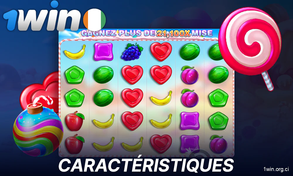 Principales caractéristiques du jeu Sweet Bonanza sur 1Win