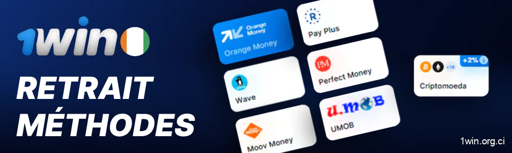 Méthodes de retrait dans 1Win Côte d'Ivoire